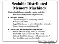 Scalable Distributed Memory Machines PowerPoint PPT Presentation