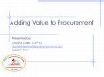 Adding Value to Procurement PowerPoint PPT Presentation