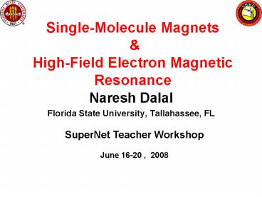 SingleMolecule Magnets