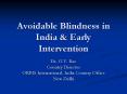 Avoidable Blindness in India PowerPoint PPT Presentation
