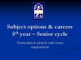 Subject options PowerPoint PPT Presentation