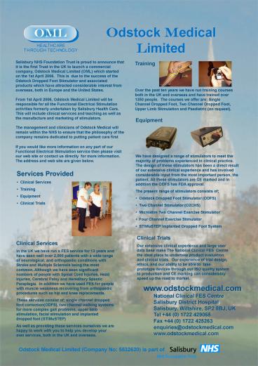 Odstock Medical Limited