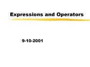 Expressions and Operators