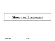 Strings and Languages