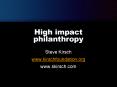 High impact philanthropy PowerPoint PPT Presentation