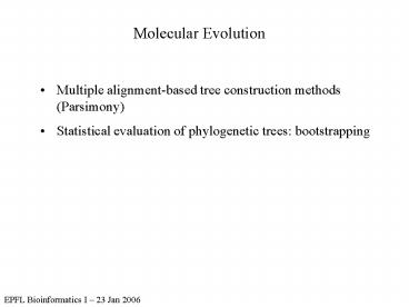 PPT – Molecular Evolution PowerPoint presentation | free to view - id ...