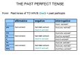 THE PAST PERFECT TENSE PowerPoint PPT Presentation
