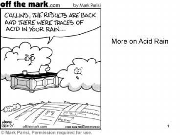 More on Acid Rain
