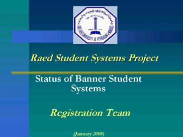 Raed Student Systems Project