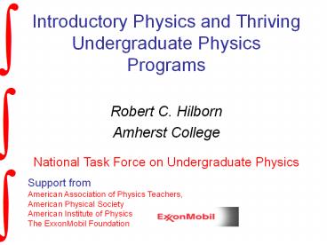 Introductory Physics and Thriving Undergraduate Physics Programs