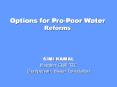 Options for ProPoor Water Reforms PowerPoint PPT Presentation