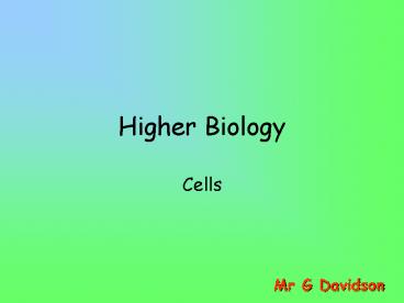 Higher Biology