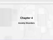 Chapter 4 Anxiety Disorders