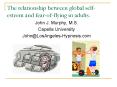 The relationship between global selfesteem and fearofflying in adults' PowerPoint PPT Presentation