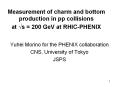 Measurement%20of%20charm%20and%20bottom%20production%20in%20pp%20collisions%20at%20vs%20=%20200%20GeV%20at%20RHIC-PHENIX PowerPoint PPT Presentation