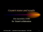Geant4 status and results