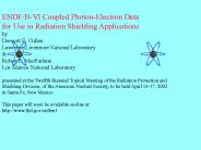 ENDFBVI Coupled PhotonElectron Data