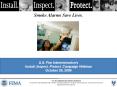 USFA's Install' Inspect' Protect' Campaign Webinar October 28, 2009 PowerPoint PPT Presentation