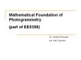 Mathematical Foundation of Photogrammetry PowerPoint PPT Presentation
