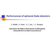 Performances of epitaxial GaAs detectors