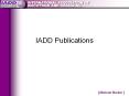 IADD%20Publications PowerPoint PPT Presentation