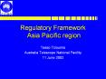 Regulatory Framework Asia Pacific region PowerPoint PPT Presentation