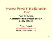 Nuclear Power in the European Union
