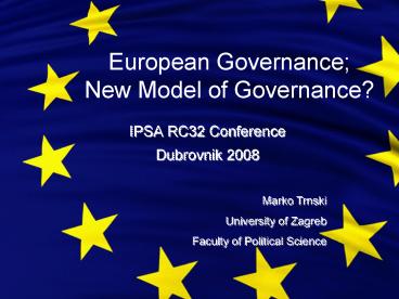European Governance New Model of Governance