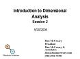 Introduction to Dimensional Analysis Session 2 PowerPoint PPT Presentation