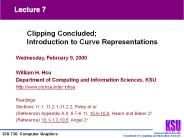 CIS 736 (Computer Graphics) Lecture 7 of 30