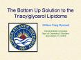 The Bottom Up Solution to the Triacylglycerol Lipidome PowerPoint PPT Presentation