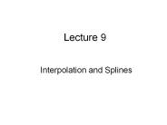 Interpolation and Splines