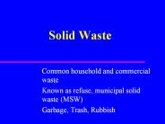 Solid Waste
