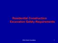 Residential Construction Excavation Safety Requirements PowerPoint PPT Presentation