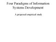 Four Paradigms of Information Systems Development