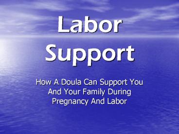 Labor Support