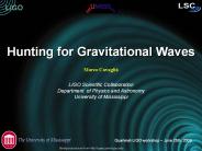 Hunting for Gravitational Waves