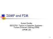 IGMP and PIM