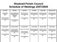 Shadwell Parish Council Schedule of Meetings 2007/2008 PowerPoint PPT Presentation