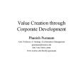 Value Creation through Corporate Development PowerPoint PPT Presentation