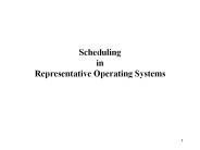 Scheduling in Representative Operating Systems