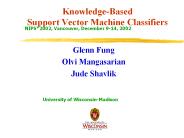 Knowledge-Based Support Vector Machine Classifiers