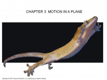 CHAPTER 3 MOTION IN A PLANE