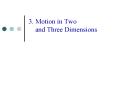 3' Motion in Two and Three Dimensions PowerPoint PPT Presentation