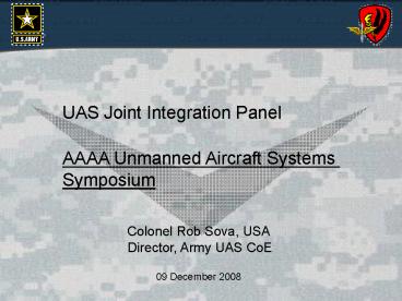 UAS Joint Integration Panel