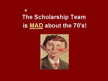 The Scholarship Team