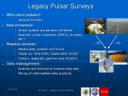 Legacy Pulsar Surveys
