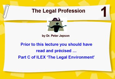 The Legal Profession