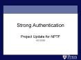 Strong Authentication PowerPoint PPT Presentation