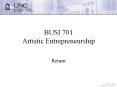 BUSI 701 Artistic Entrepreneurship PowerPoint PPT Presentation